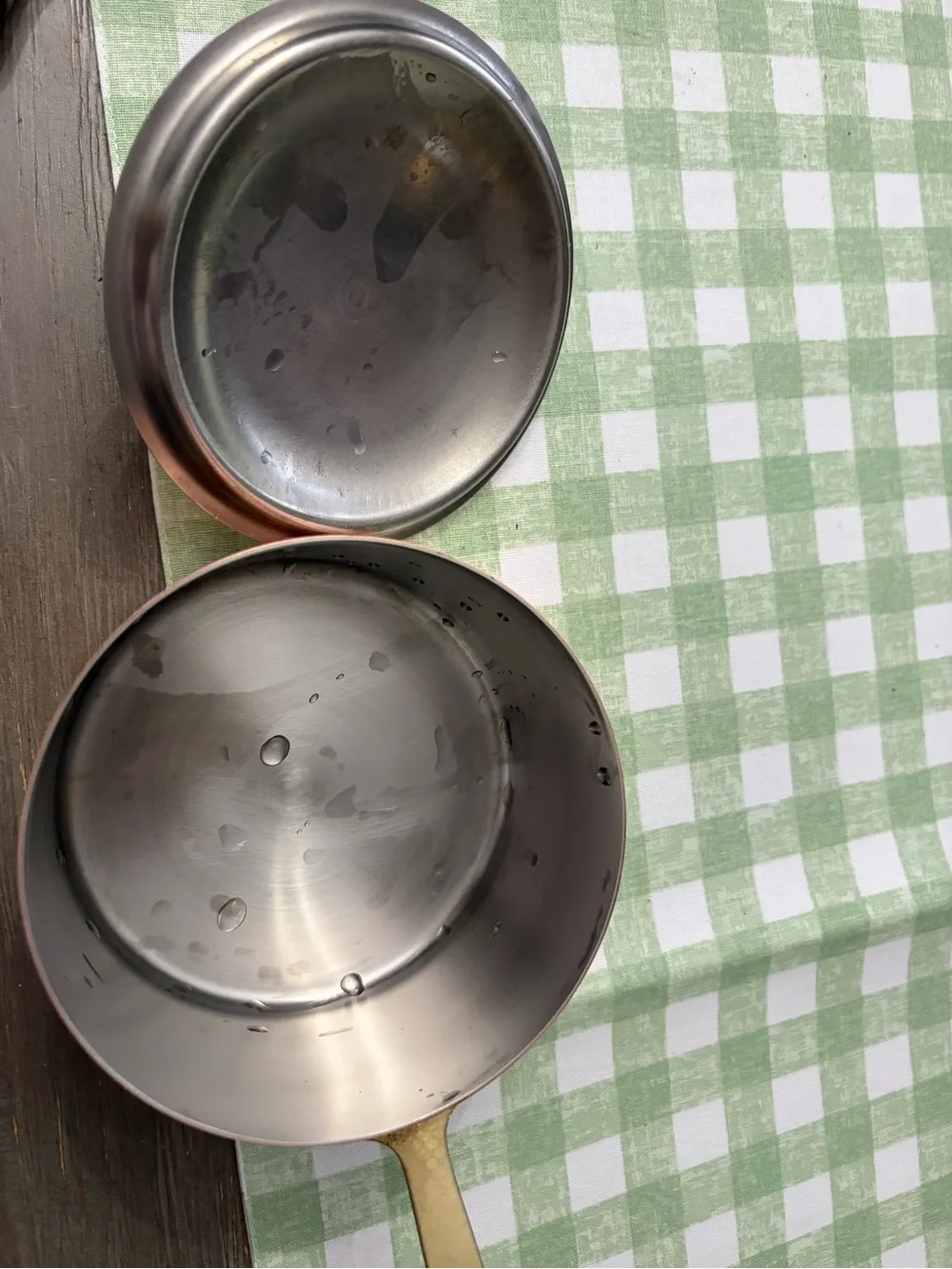 Vintage Paul Revere Copper Saucepan with Brass Handle and Lid - Copper Finish